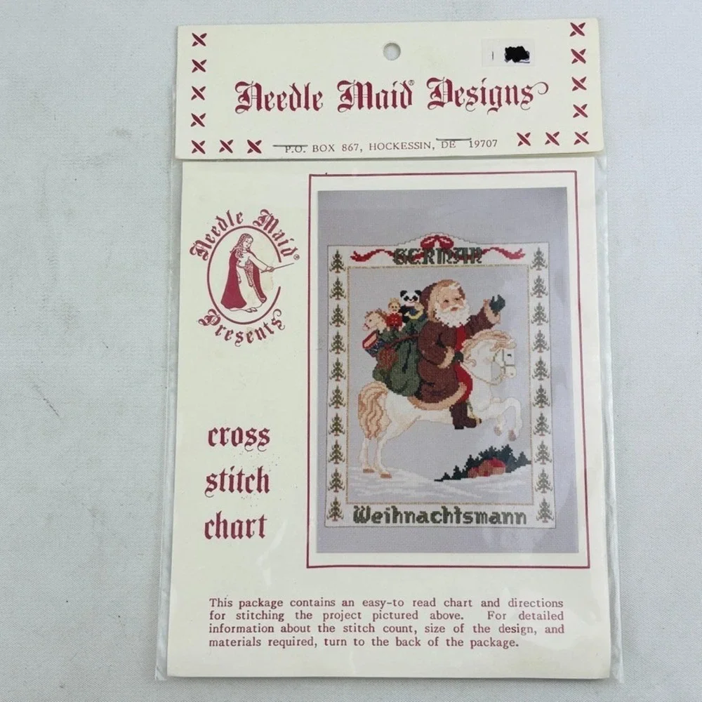 Needle Maid‎ Designs German Christmas Man Cross Stitch Chart NMC-44 Santa